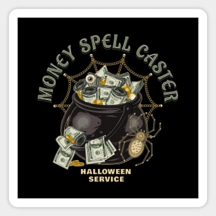 Witch cauldron with cash money Magnet